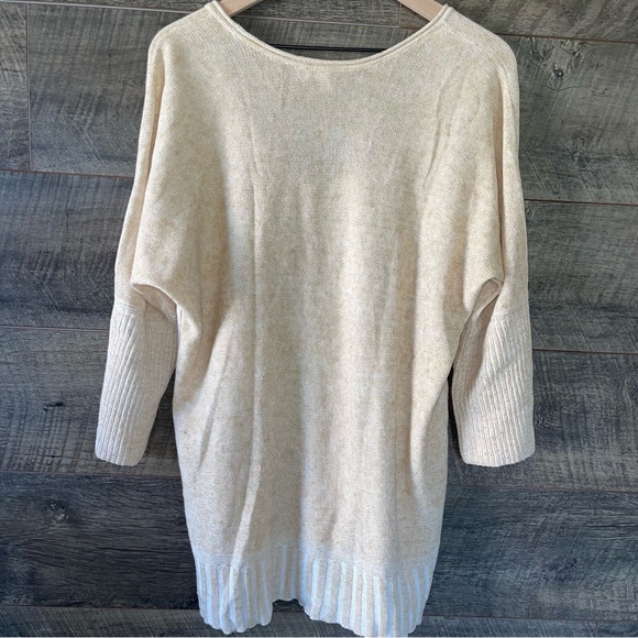 Anthropologie Moth Catamaran Cream Scoop-neck Linen Blend Sweater Large - Picture 7 of 9